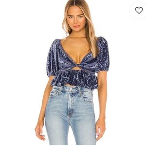 Free People Yours Truly Velvet Top